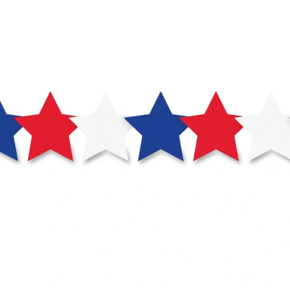 Die Cut Star Borders - Red, White, and Blue